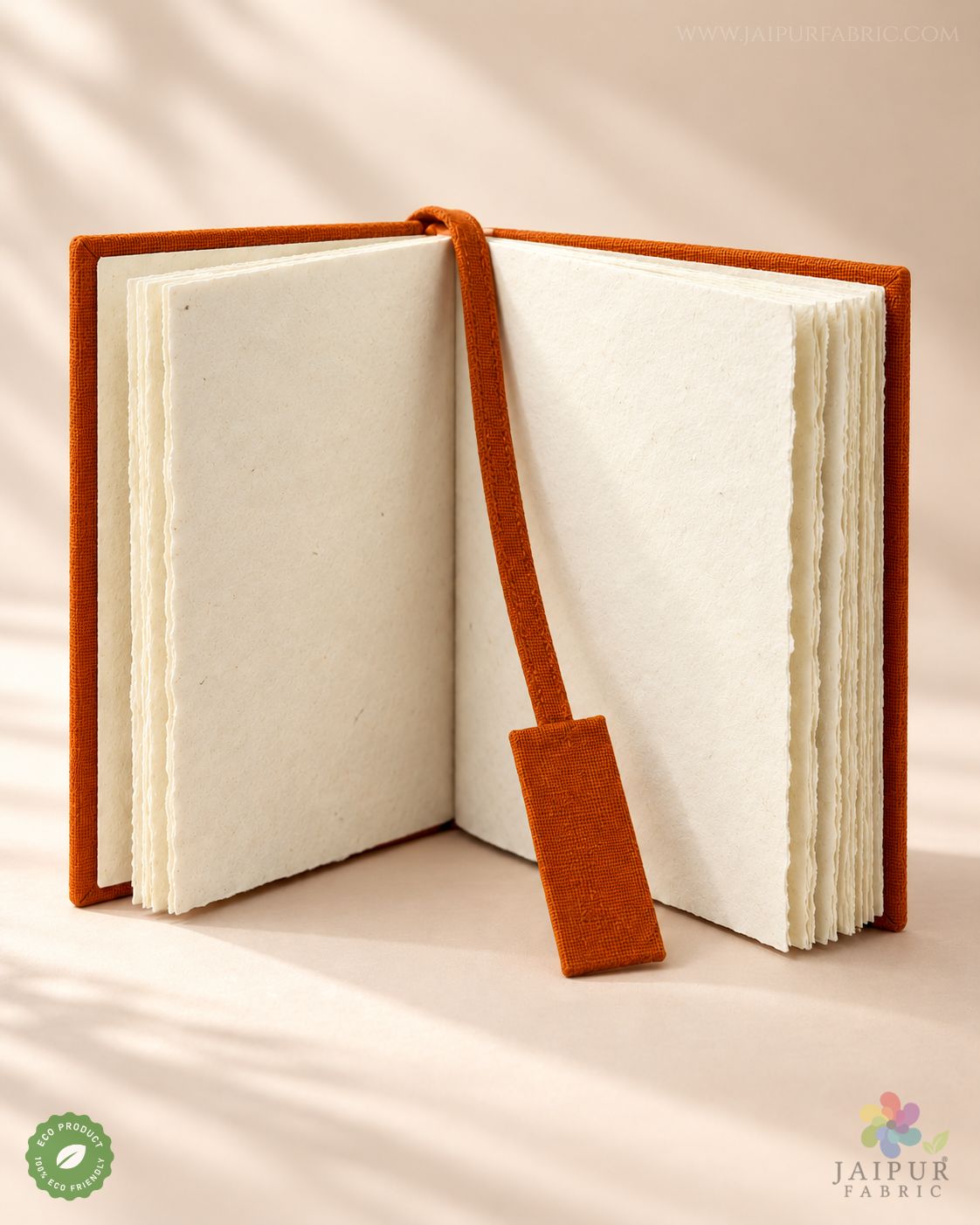 Terracotta Bloom Journal – Handcrafted Upcycled Fabric Diary