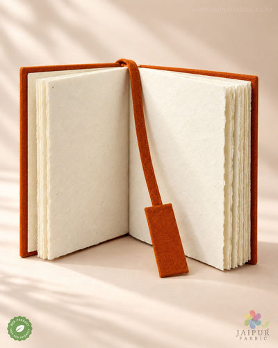 Terracotta Bloom Journal – Handcrafted Upcycled Fabric Diary