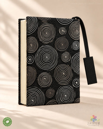 Black Spiral Journal – Handcrafted Upcycled Fabric Diary