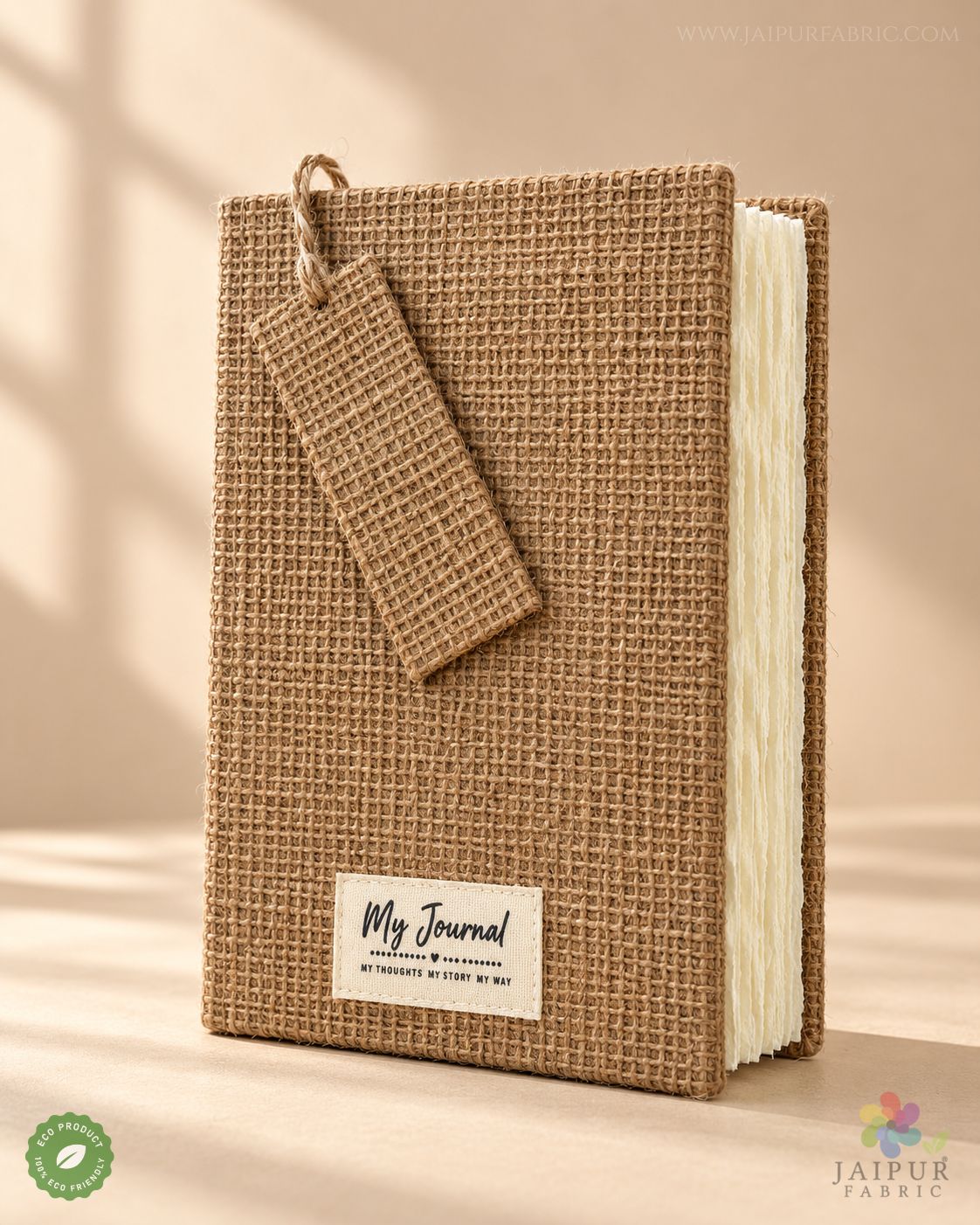Natural Weave Journal – Handcrafted Upcycled Fabric Diary