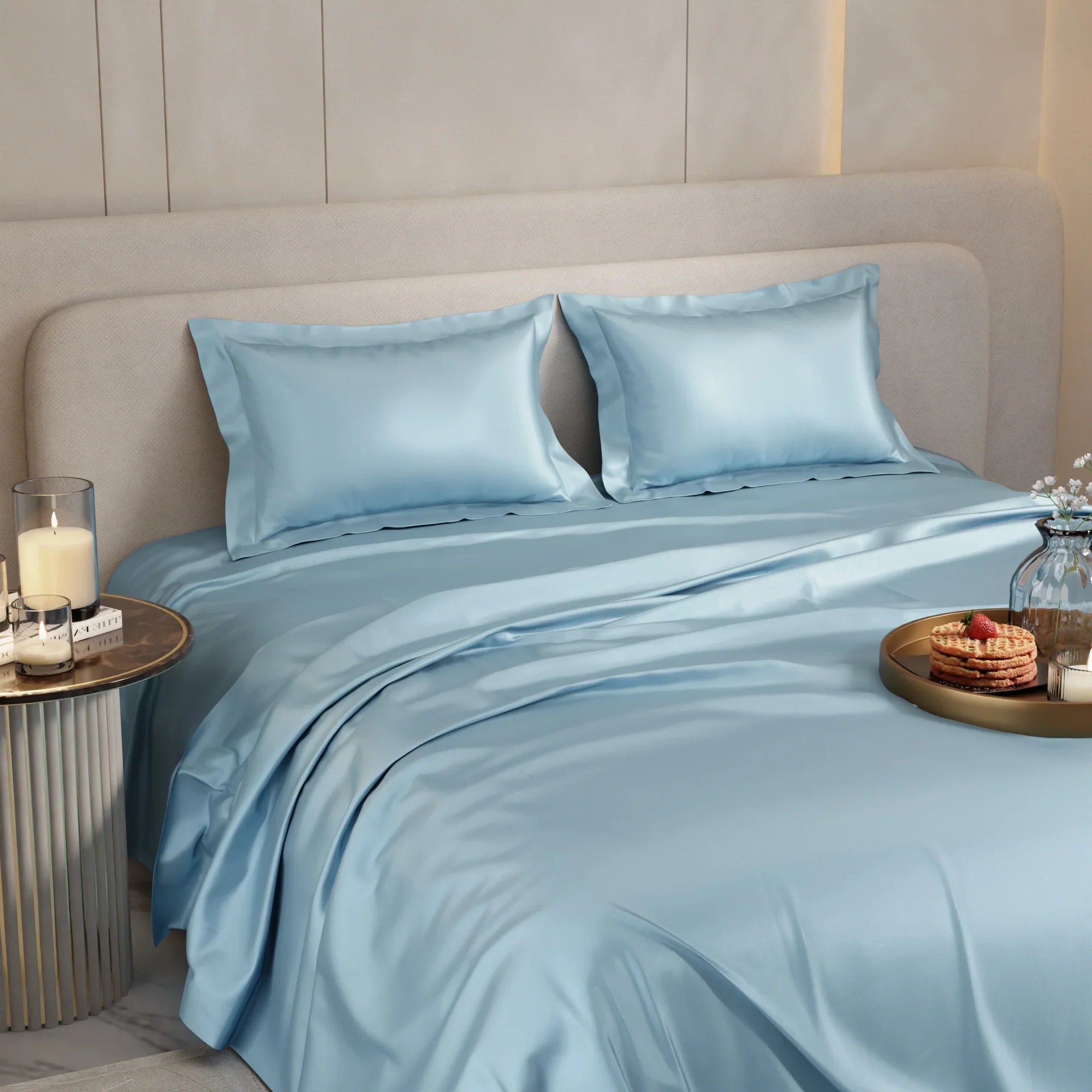 Dreamy Blue Flat Bedsheet Set