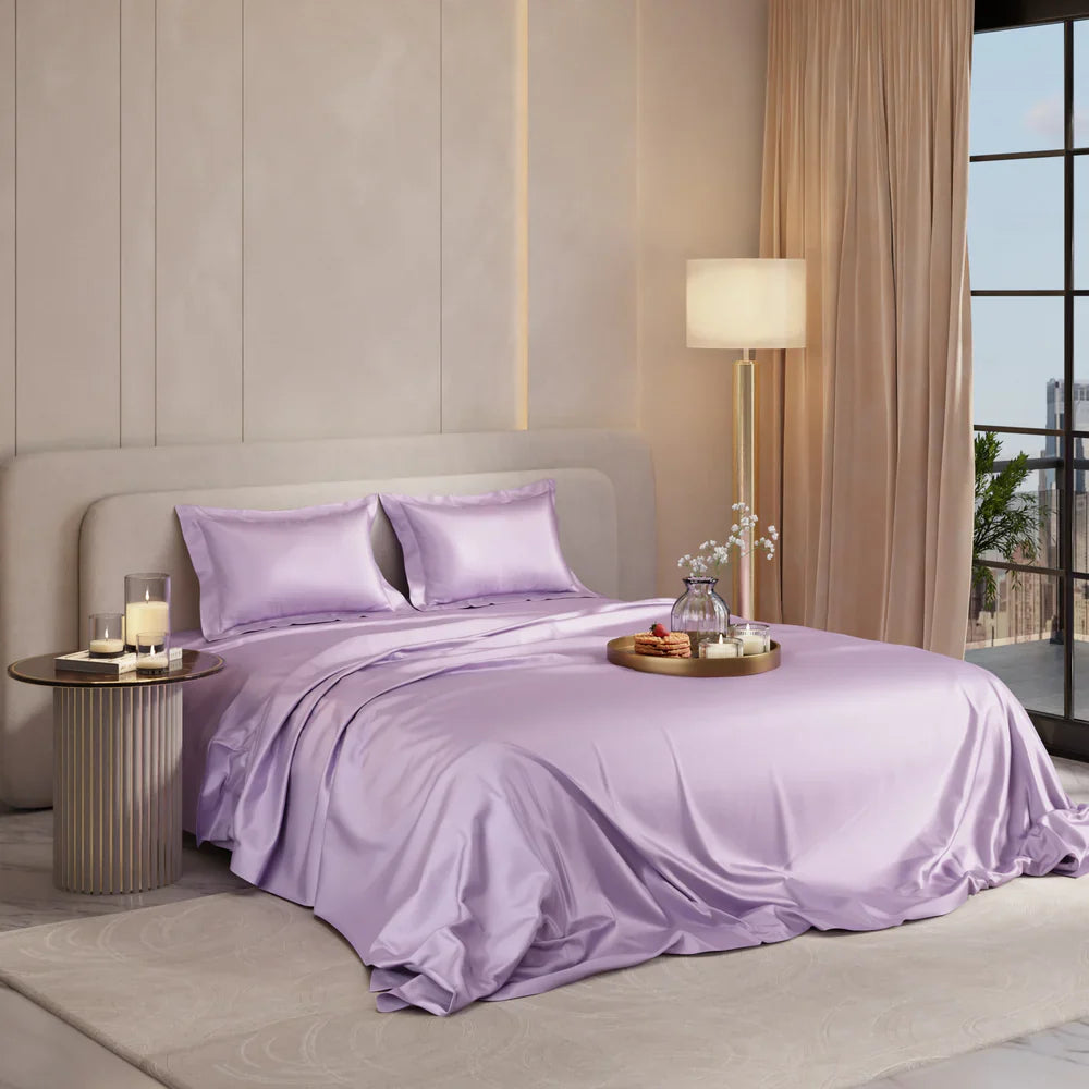Lilac Affair Flat Bedsheet Set