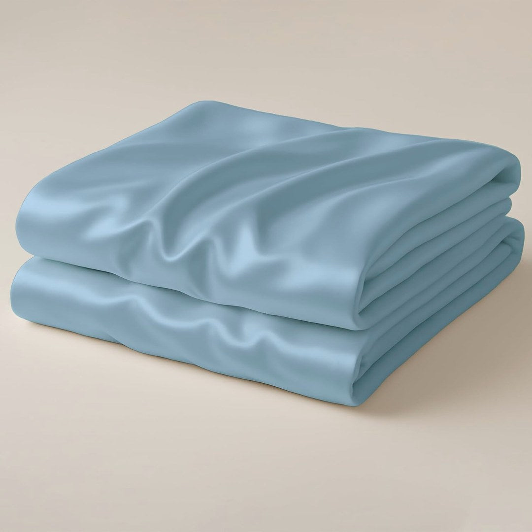 Indus Twilight Flat Silk Double Bedsheet