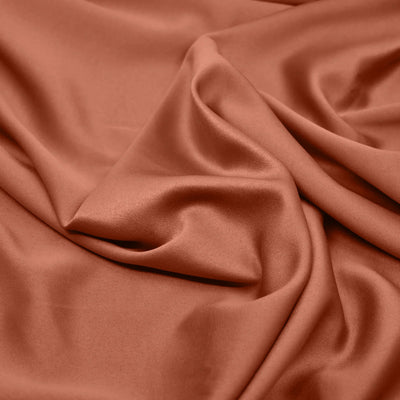 Terra Copper Flat Silk Double Bedsheet