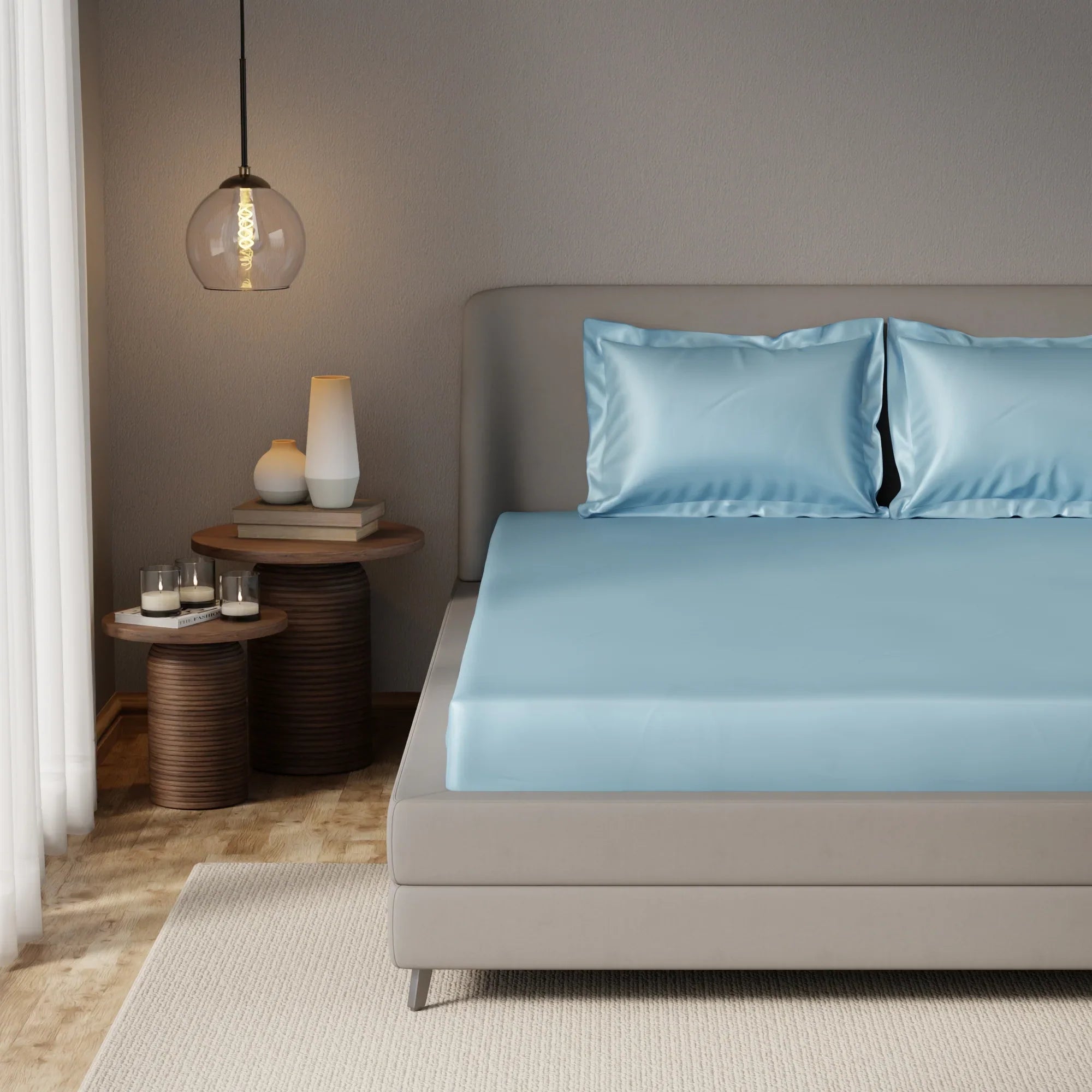 Dreamy Blue Fitted Bedsheet Set