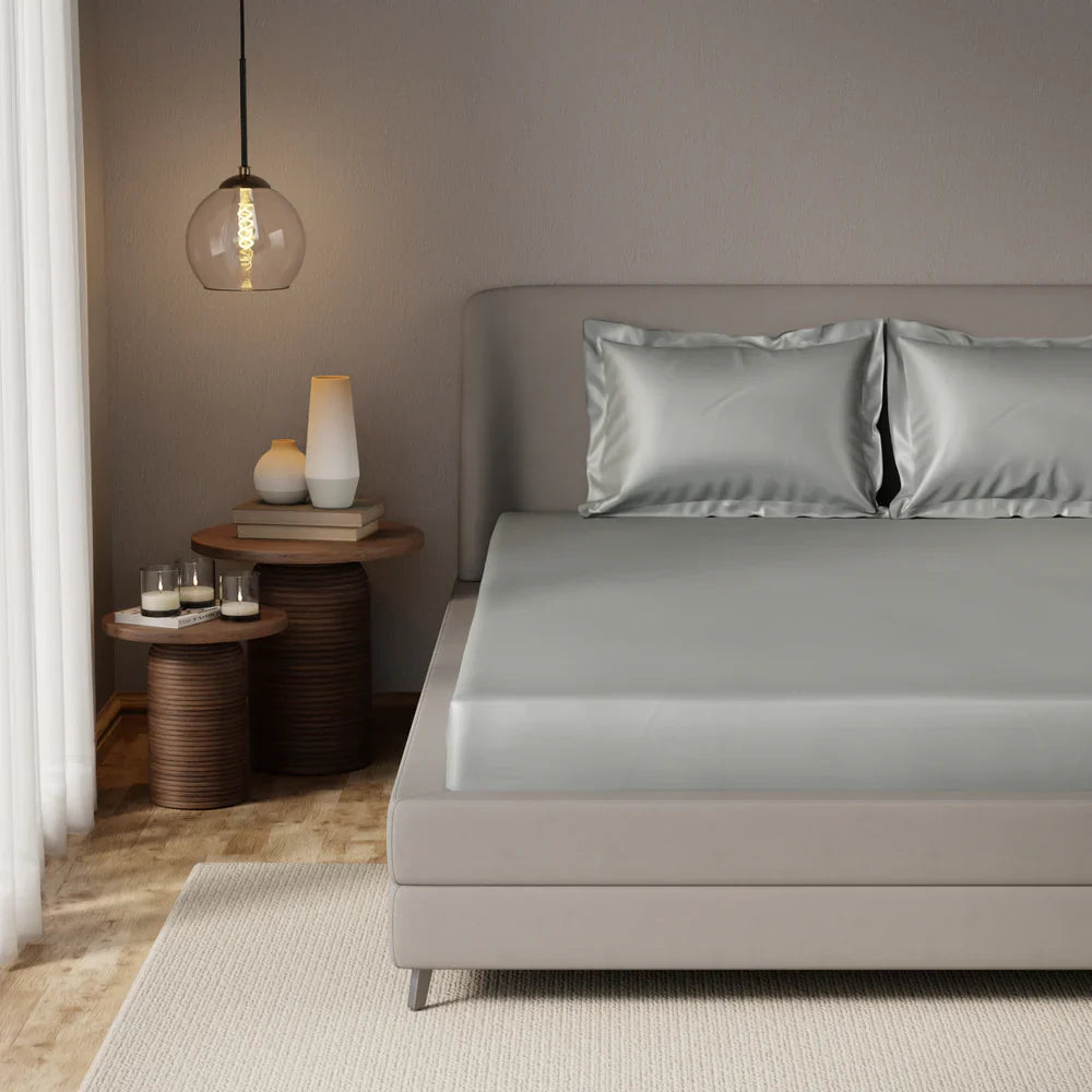 Harbour Mist Grey Fitted Bedsheet Set