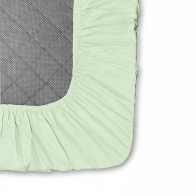 Avadh Mint Fitted Silk Double Bedsheet