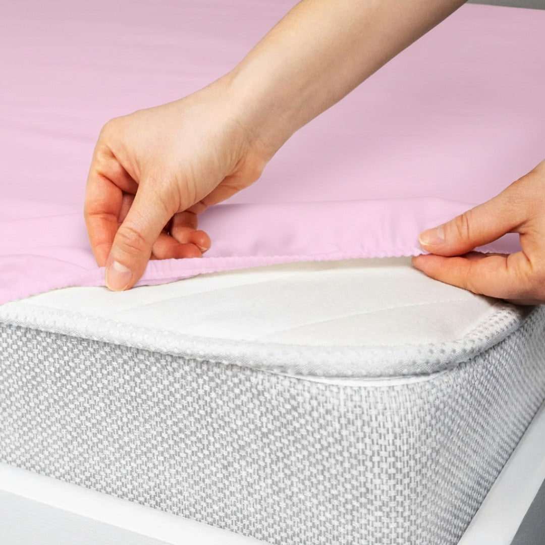 Jaipur Rose Fitted Silk Double Bedsheet