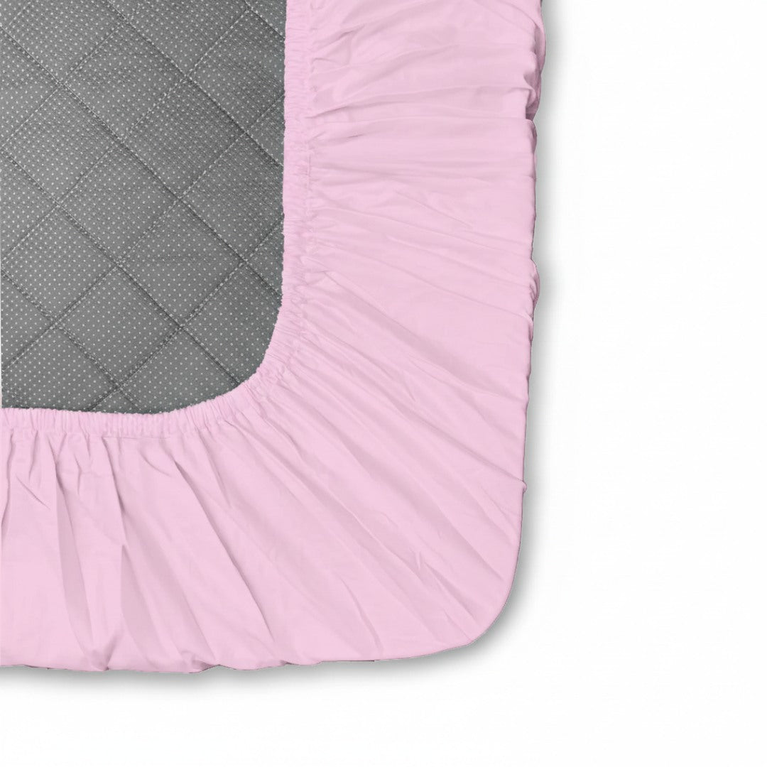 Jaipur Rose Fitted Silk Double Bedsheet