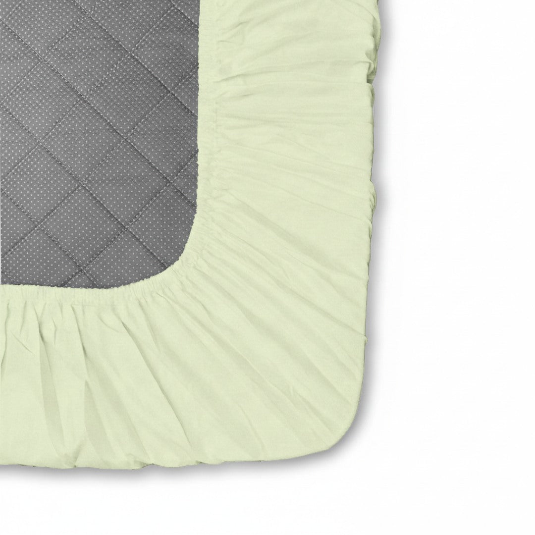 Echo Biege Fitted Silk Double Bedsheet