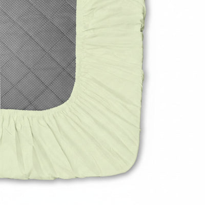 Echo Biege Fitted Silk Double Bedsheet