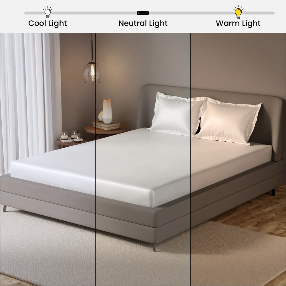 Himalayan Mist Fitted Silk Double Bedsheet