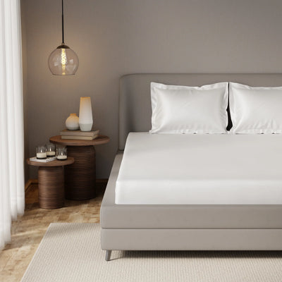 Himalayan Mist Fitted Silk Double Bedsheet