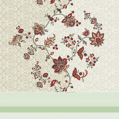 Olive Elegance Floral Vine King Size Bedsheet