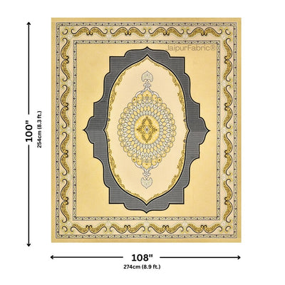 Golden Lotus Sutra Abundance Pure Cotton King Size Bedsheet