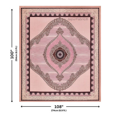 Shubh Labh Blush Elegance Luxurious Pure Cotton King Size Bedsheet