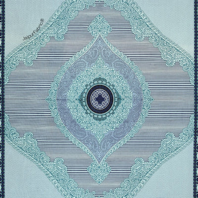 Shubh Labh Teal Elegance Luxurious Pure Cotton King Size Bedsheet