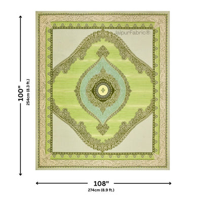 Shubh Labh Green Elegance Luxurious Pure Cotton King Size Bedsheet