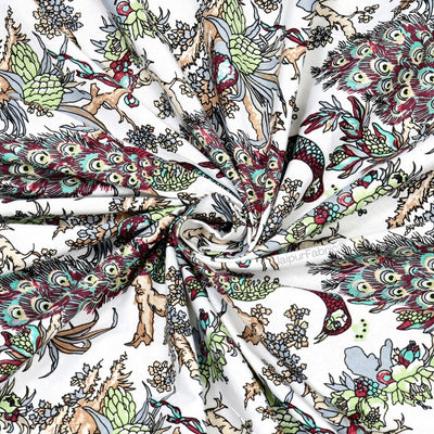 Mayura Royal Feather Mint Garden Pure Cotton King Size Bedsheet