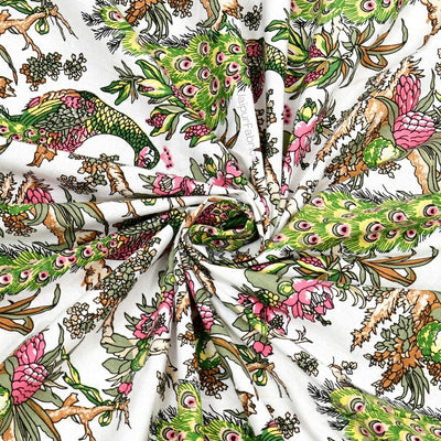 Mayura Royal Feather Pink Grove Pure Cotton King Size Bedsheet