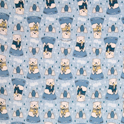 Artist of the Future Icy Blue Soft Cotton Kids Bed Sheet Combo of 2