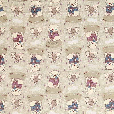 Artist of the Future Light Beige Soft Cotton Kids Bed Sheet Combo of 2