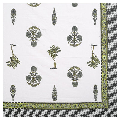 Botanical Sprig Sage Pure Cotton King Size Bedsheet