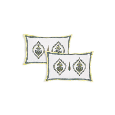 Ogee Medallion Mustard Pure Cotton King Size Bedsheet