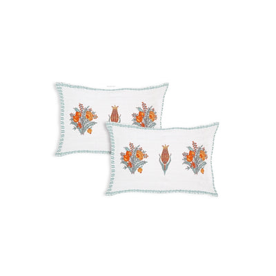 Ogee Medallion Rust Pure Cotton King Size Bedsheet