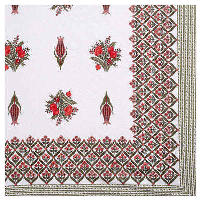 Pomegranate Bouquet Ruby Pure Cotton King Size Bedsheet