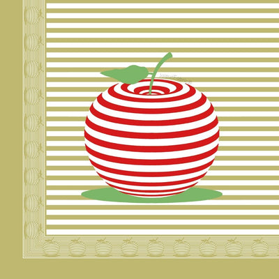 Light Green Candy Apple Print Pure Cotton King Size Bedsheet