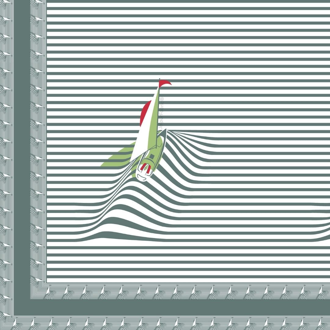 Grey Rocket Print Pure Cotton King Size Bedsheet