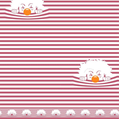Pink Sleeping Cat Print Pure Cotton King Size Bedsheet
