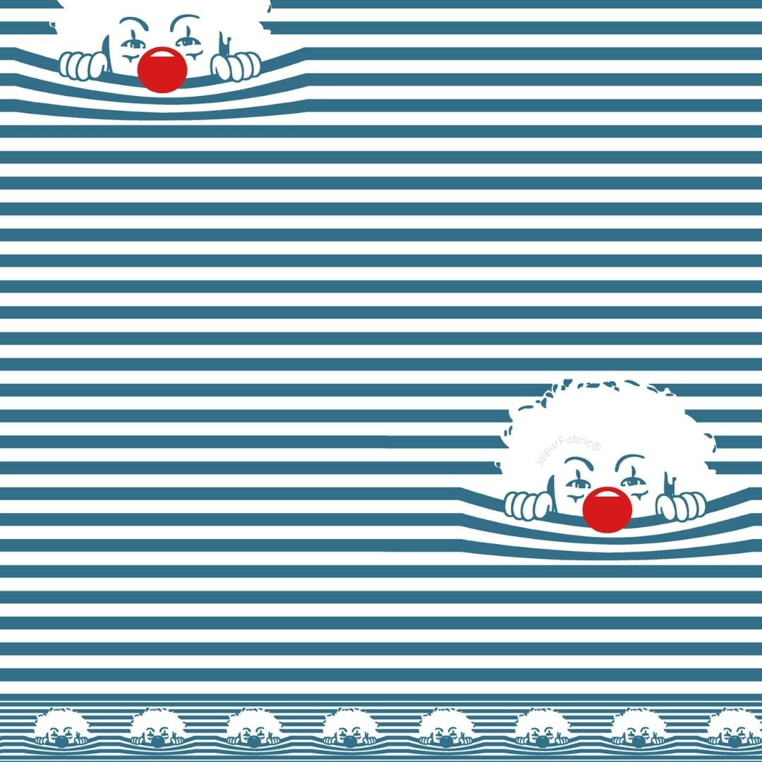 Blue Sleeping Cat Print Pure Cotton King Size Bedsheet