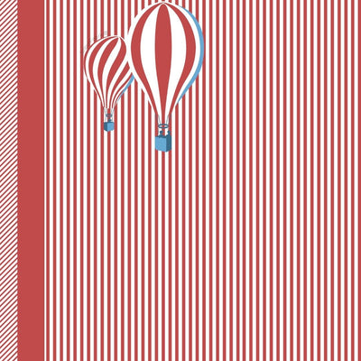 Red Hot Air Balloon Print Pure Cotton King Size Bedsheet