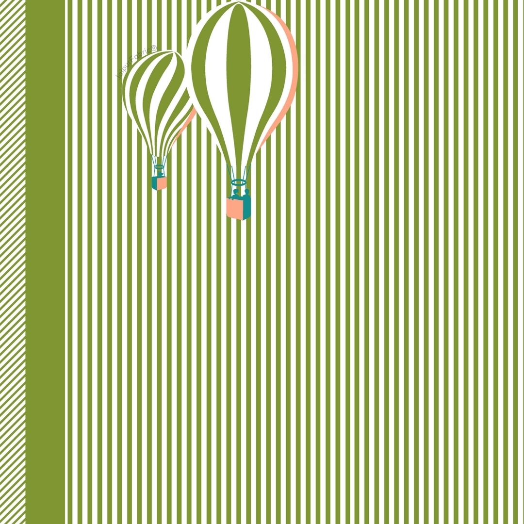 Light Green Hot Air Balloon Print Pure Cotton King Size Bedsheet