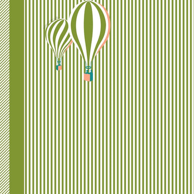 Light Green Hot Air Balloon Print Pure Cotton King Size Bedsheet