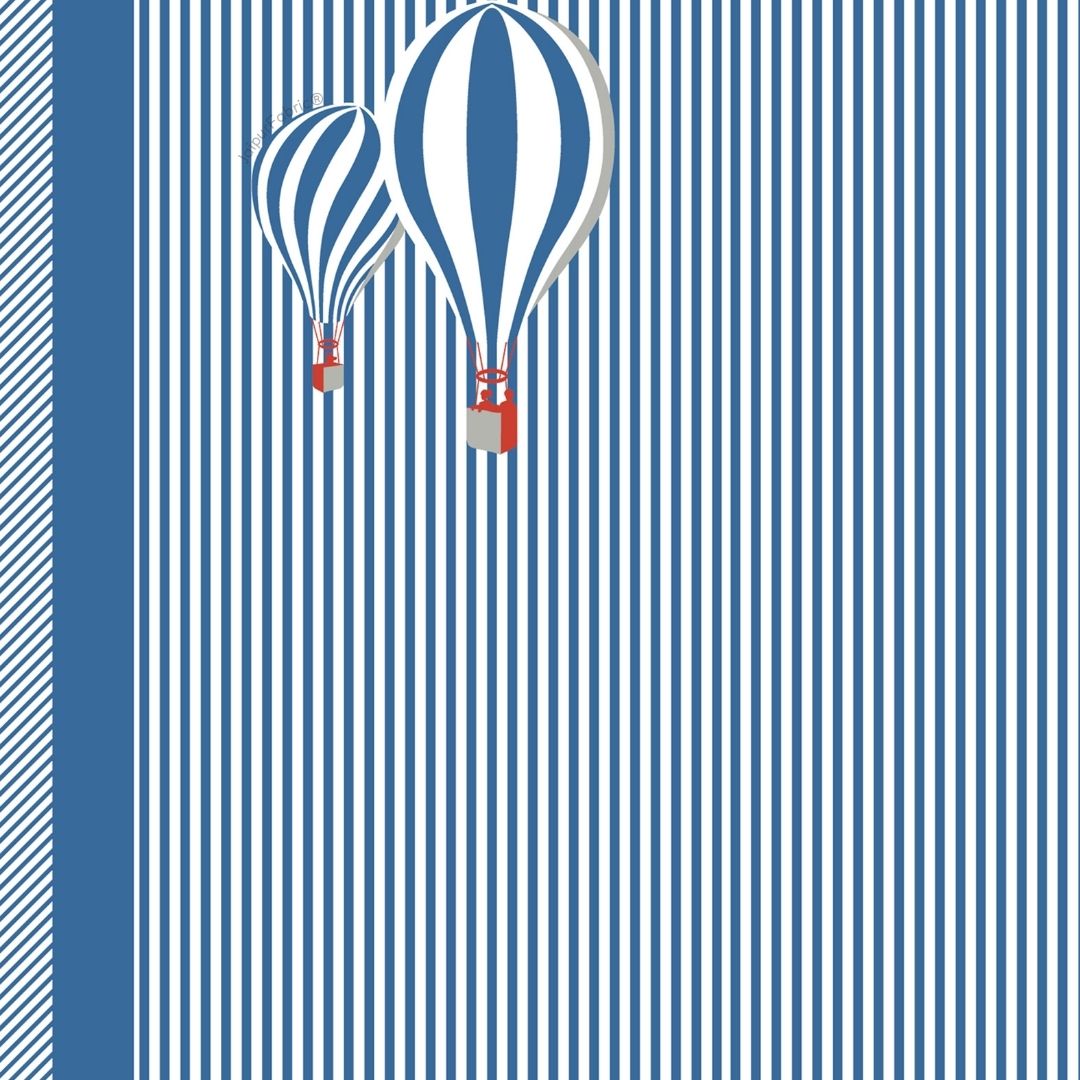 Blue Hot Air Balloon Print Pure Cotton King Size Bedsheet