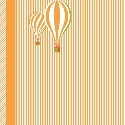 Orange Hot Air Balloon Print Pure Cotton King Size Bedsheet