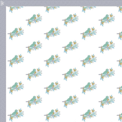 Steel Blue Avian Breeze King Size Pure Cotton Bedsheet