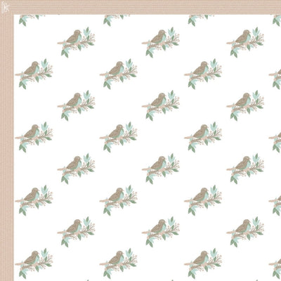 Sandy Beige Avian Breeze King Size Pure Cotton Bedsheet