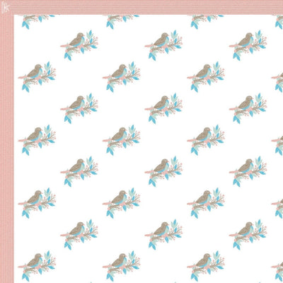 Coral Peach Avian Breeze King Size Pure Cotton Bedsheet