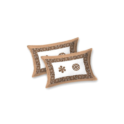 Mocha Brown Royal Mandala King Size Pure Cotton Bedsheet