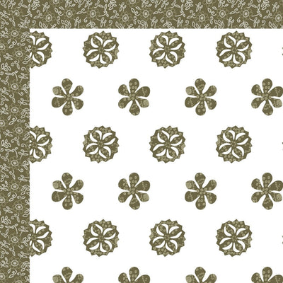 Olive Green Royal Mandala King Size Pure Cotton Bedsheet