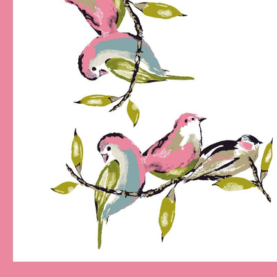 Flamingo Pink Tulip Harmony King Size Pure Cotton Bedsheet