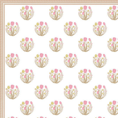 Amber Brown Bunny Meadow King Size Pure Cotton Bedsheet