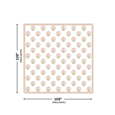 Amber Brown Bunny Meadow King Size Pure Cotton Bedsheet