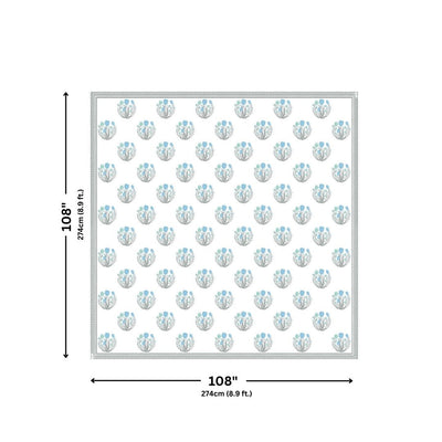 Slate Grey Tulip Harmony King Size Pure Cotton Bedsheet
