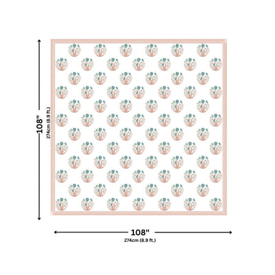Tangerine Orange Tulip Harmony King Size Pure Cotton Bedsheet