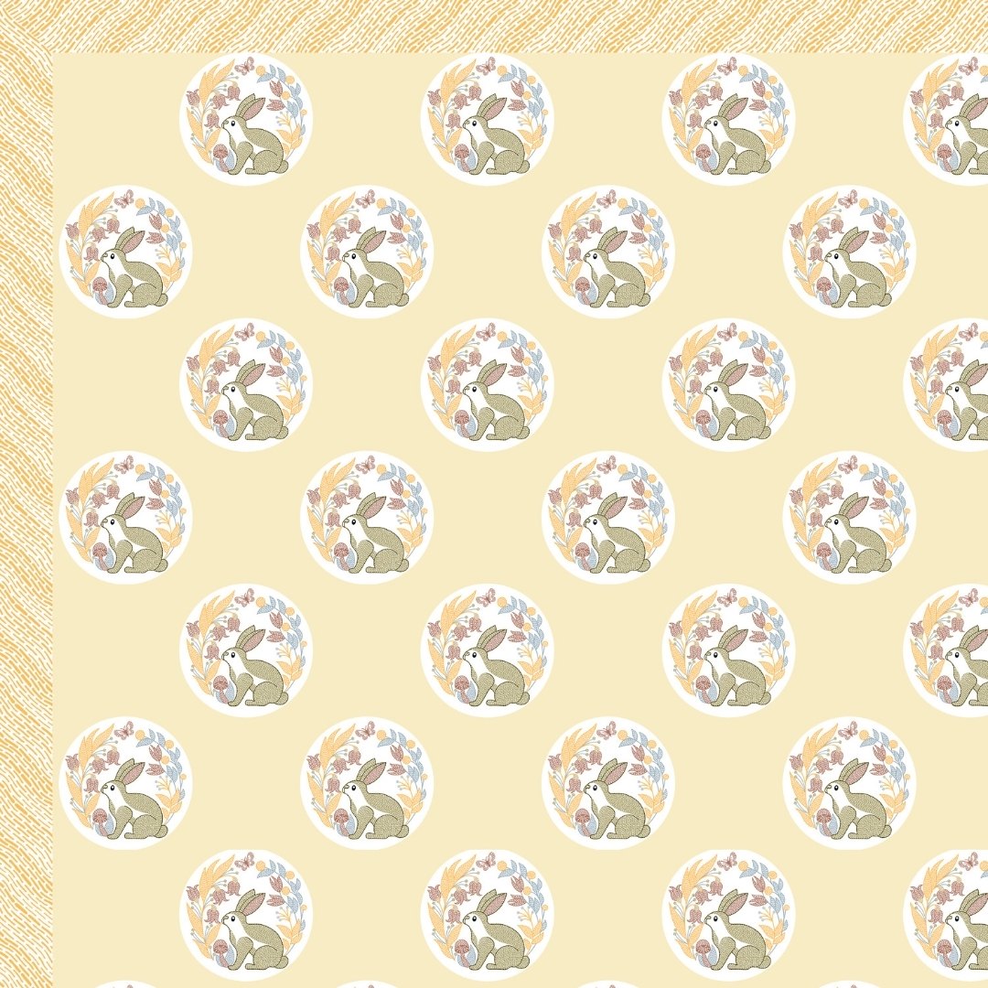 Primrose Yellow Palm Oasis King Size Pure Cotton Bedsheet